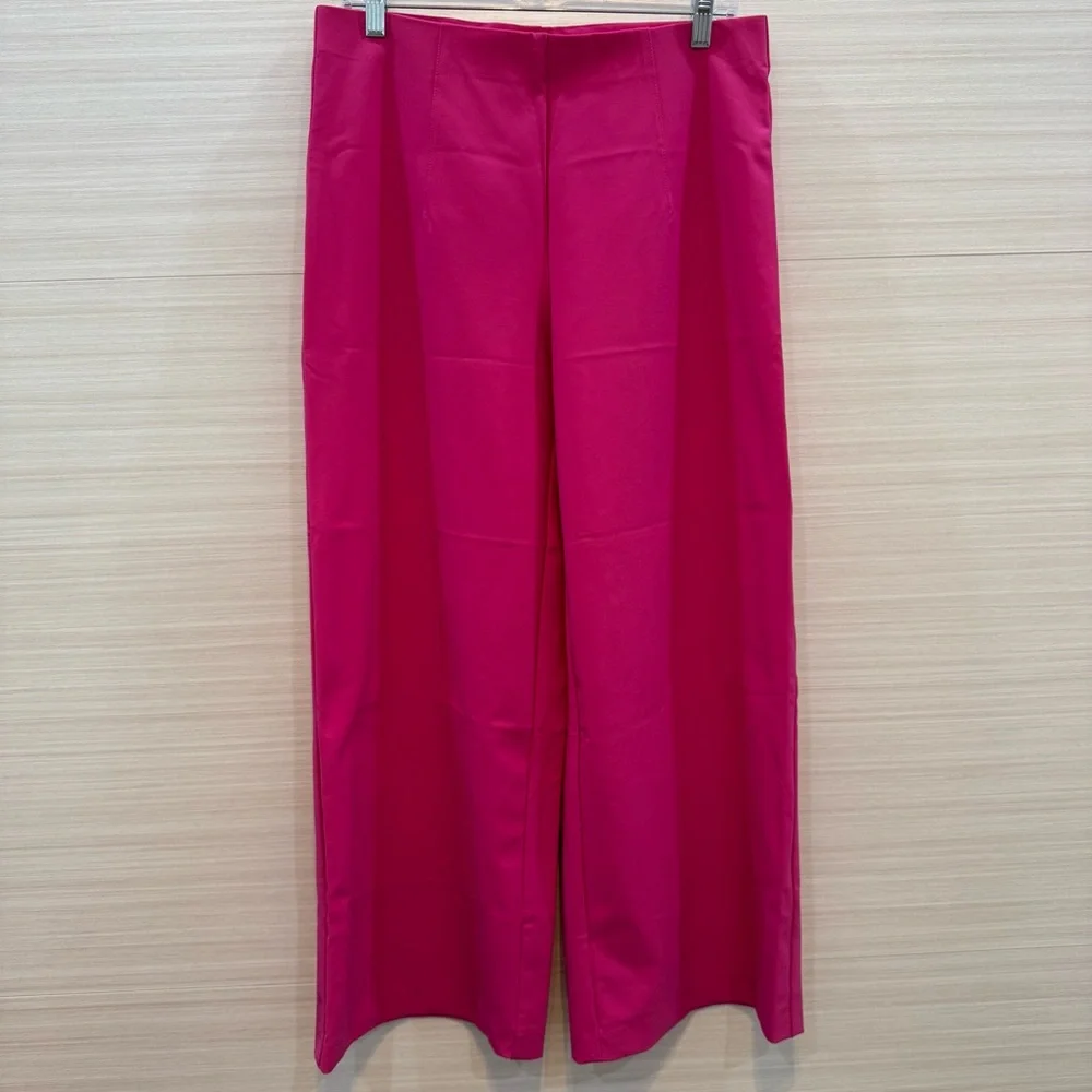 Nicole Miller Pink Wide Leg Pants - Picture 1 of 8